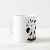 Mug Moderne Je T'Aime Beary Beaucoup Panda Noir Et Bla (Devant gauche)