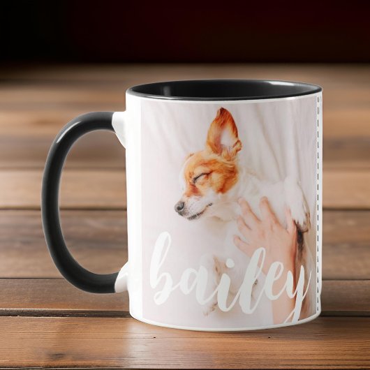 Mug Moderne Jouer Simple Élégant Chic Photo Pet