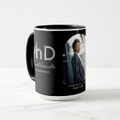 Mug Moderne Keepsaké noir blanc photo doctorat (Devant gauche)