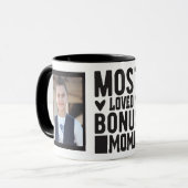 Mug Moderne le plus aimé Bonus Maman Deux Photo StepMo (Devant gauche)