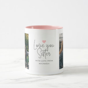 Mug Moderne "Love You Sister" 2-Photo