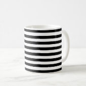 Mug Moderne Luxe noir et blanc rayures motif (Devant droit)