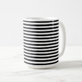 Mug Moderne Luxe noir et blanc rayures motif (Devant droit)