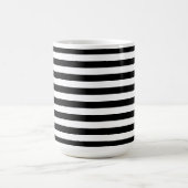 Mug Moderne Luxe noir et blanc rayures motif (Centre)