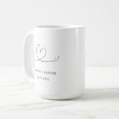 Mug Moderne M. Mme Mariage Custom Bride and Groom Cade (Devant gauche)