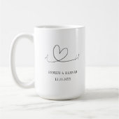 Mug Moderne M. Mme Mariage Custom Bride and Groom Cade (Gauche)