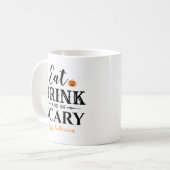 Mug Moderne Manger Boire et être effrayant Joyeux Hall (Devant gauche)