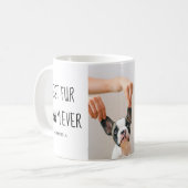 Mug Moderne Meilleur Fur Maman | Photo de chien (Devant gauche)