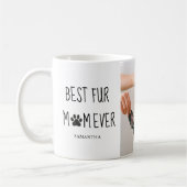 Mug Moderne Meilleur Fur Maman | Photo de chien (Gauche)