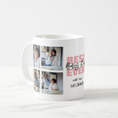 Mug Moderne Meilleur jamais Bonus Maman | Collage de p (Devant gauche)