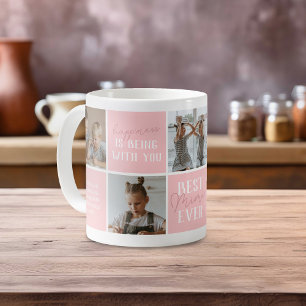 Mug Moderne Meilleur Mimi Jamais Photo Collage rose