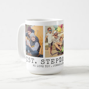 Mug Moderne MEILLEUR STEPDAD EVER 3 Photos Personnalis
