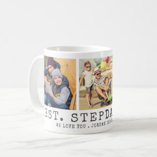 Mug Moderne MEILLEUR STEPDAD EVER 3 Photos Personnalis