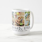 Mug Moderne MEILLEUR STEPDAD EVER 4 Photos Personnalis (Devant droit)