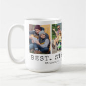 Mug Moderne MEILLEUR STEPDAD EVER 4 Photos Personnalis (Gauche)