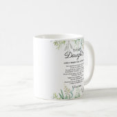 Mug Moderne Mère à la fille Encouragement feuille (Devant droit)