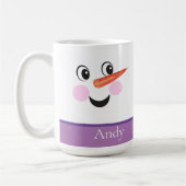 Mug Moderne mignon visage de motoneige personnalisé Pu (Gauche)