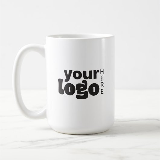 Mug Moderne Minimal Simple Votre Logo Ici (Gauche)