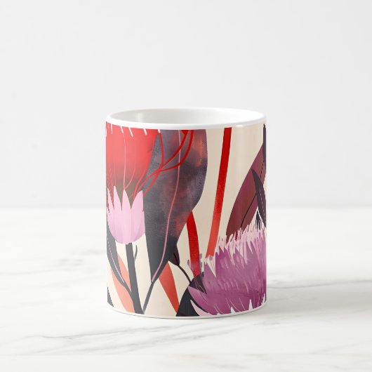 Mug Moderne Minimaliste Boho Floral Botanique (Centre)