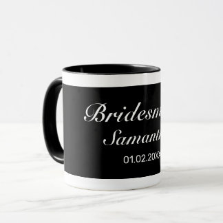 Mug Moderne minimaliste noir blanc Mariage de femme de
