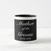 Mug Moderne minimaliste noir blanc Mariage parent (Centre)