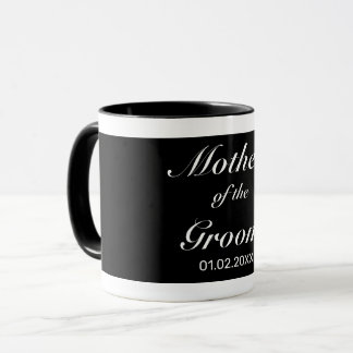 Mug Moderne minimaliste noir blanc Mariage parent