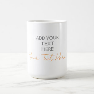 Mug Moderne Minimaliste Personnalisé Ajouter Texte