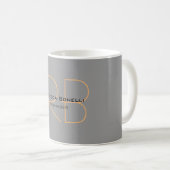 Mug Moderne minimaliste Plain Simple Monogramme Manage (Devant droit)
