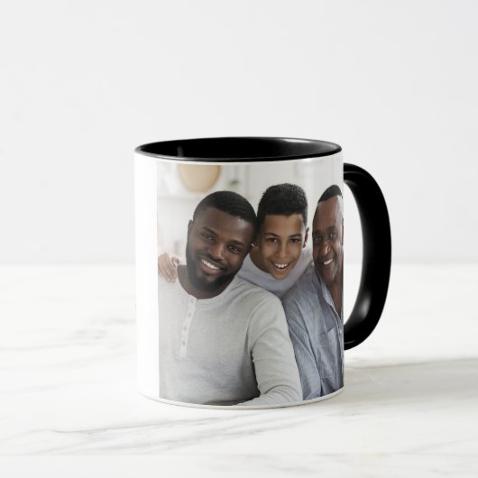 Mug Moderne minimum 2 script photo papa Fête des pères (Devant droit)