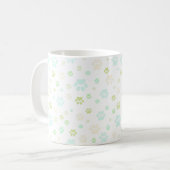 Mug Moderne Mint & Empreinte de Patte Grise (Devant gauche)