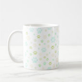 Mug Moderne Mint & Empreinte de Patte Grise (Gauche)