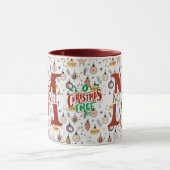 Mug Moderne monogramme de Noël vacances plaid de Buffa (Centre)