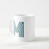Mug Moderne monogramme initiale Lettre Élégante Vert s (Devant gauche)