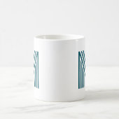 Mug Moderne monogramme initiale Lettre Élégante Vert s (Centre)