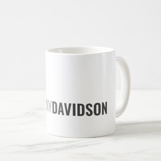Mug Moderne Monogramme Professionnel Plain Simple (Devant droit)
