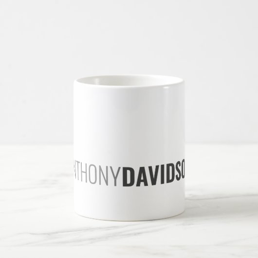 Mug Moderne Monogramme Professionnel Plain Simple (Centre)