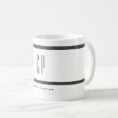 Mug Moderne Monogramme Professionnel Plain Simple Mini (Devant droit)