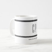 Mug Moderne Monogramme Professionnel Plain Simple Mini (Devant gauche)