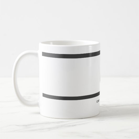 Mug Moderne Monogramme Professionnel Plain Simple Mini (Gauche)