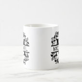 Mug Moderne Monogramme surdimensionné Initiale & Nom (Centre)