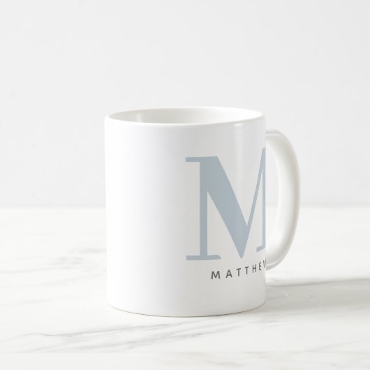 Mug Moderne Monogramme surdimensionné Initiale & Nom C (Devant droit)
