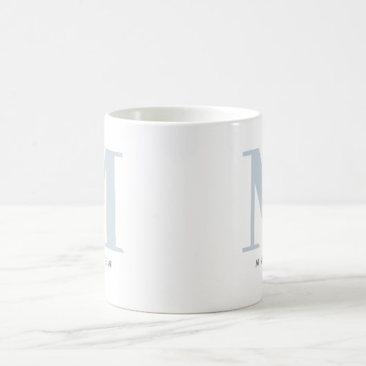 Mug Moderne Monogramme surdimensionné Initiale & Nom C (Centre)