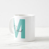 Mug Moderne Monogramme surdimensionné Initiale & Nom C (Devant gauche)