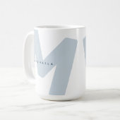 Mug Moderne Monogramme surdimensionné Initiale & Nom C (Devant gauche)