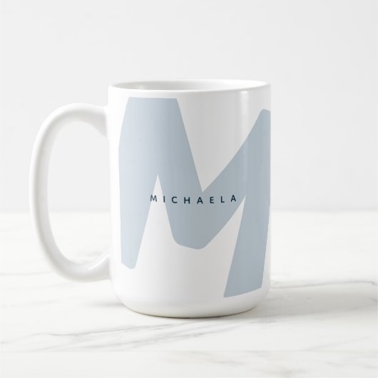 Mug Moderne Monogramme surdimensionné Initiale & Nom C (Gauche)
