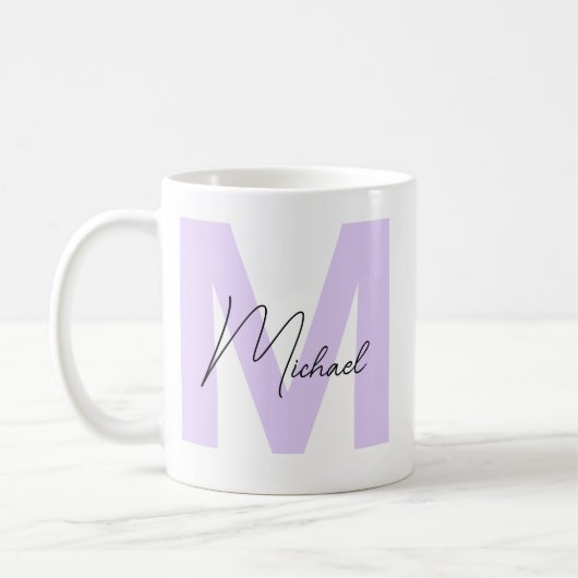 Mug Moderne Monogramme surdimensionné Initiale & Nom C (Gauche)