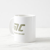 Mug Moderne Monogramme Vert Nom Texte Minimal Hommes (Devant gauche)