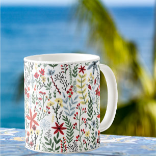 Mug Moderne Motif tendance de Fleurs et Feuilles