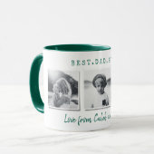 Mug Moderne multi photo meilleur papa fête des pères c (Devant gauche)