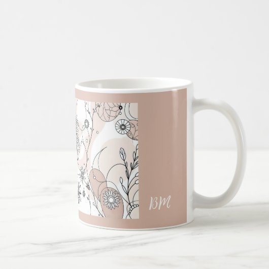 Mug Moderne Neutre Boho Brown esthétique (Droite)